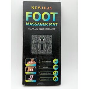 Newiday Foot Massager Mat EMS Leg Reshaping Electric Massage Pad Type-C Charging